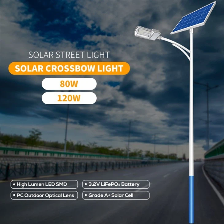 Aluminium Waterproof Road Street Light Outdoor Ip65 120Watt Led Solar Streetlight